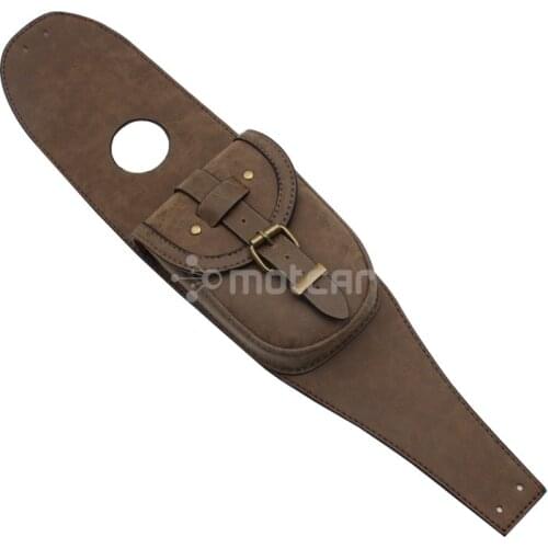 Mototcycle Brown PU Leather Tank Chap Cover Panel Pad Bib Bra Bag Tool Bag Tank Bag For Harley 883 1200 XL Sportster Forty Eight