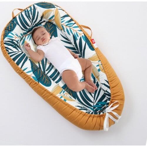 Latest Baby Sleep Nest Bed Removable Newborn Protector Cushion Cotton Infant Crib Cradle Babies Cot Bassinet