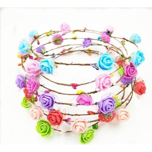 Girl Hairband Super Quality Best Gift Top Sale! Flower Girls Headband Photo Prop Tieback Headband Flower Crown