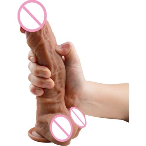 Sex Shop huge large very soft and realistic dildo double silicone material artificial penis big cock diido sex toys for women