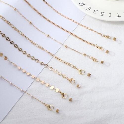 70cm Glass Chain Face Mask Chain Necklace Strap Non-slip Eyeglass Holder Cord Neck Sunglass Strap Chain For Unisex