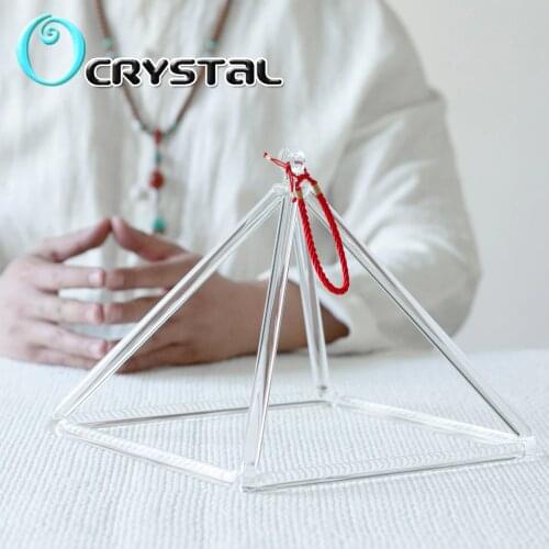 7 inch quartz crystal singing pyramid for sound therapy