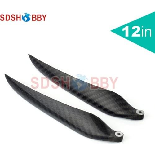 12*6.5/12*6/ 12*8 Two Blades Fold Carbon Fiber Propeller for RC Model Airplane/RC Glider Plane