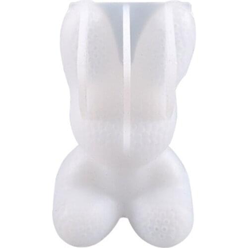 Crystal Epoxy Resin Mold 3D Rabbit Bunny Desktop Ornament Casting Silicone Mould 652B