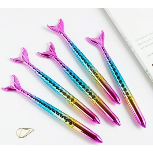 50pcs Kawaii Ballpoint Pen Gel Pen Mermaid Sea-maid Pen Cute School Office Writing Supplies Stationery Fashion Girls Gift
