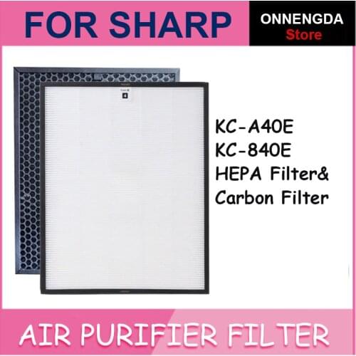 Replacement 2pc FZ-A40HFE&FZ-A40DFE HEPA Filter for Sharp Air Purifiers KC-A40E KC-840E KC-A40TA KC-A840TA KC-C70TA KC-A40Y