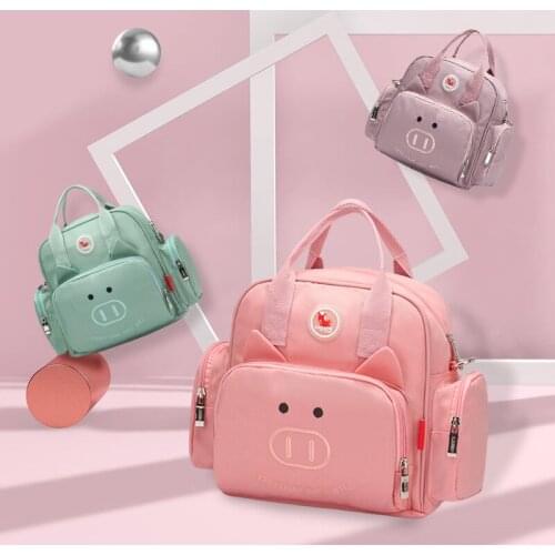 Cute Pig Women Mother Baby Bag For Mommy Backpacks Nappy Stroller Bags Diaper Multifunctional Maternity Changing Bags For Mommy