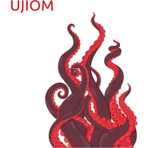 UJIOM Red Octopus Tentacles Air Conditioning Refrigerator Decorative Decals Living Room Decor Bedroom Accessories Wall Stickers