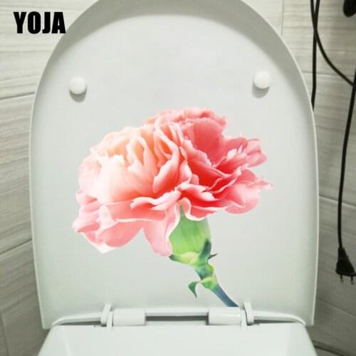 YOJA 20.3X20.5CM Flower Wall Stickers For Kids Rooms Modern Art House Decoration Toilet Decal T1-1828
