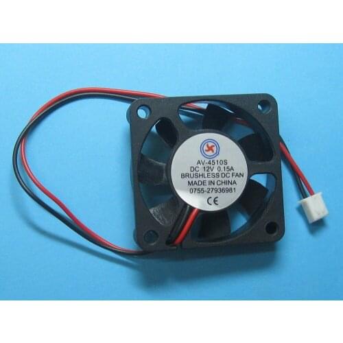 10 Pcs Brushless DC Cooling Fan 12V 4510S 7 Blades 45x45x10mm 2pin Sleeve-bearing