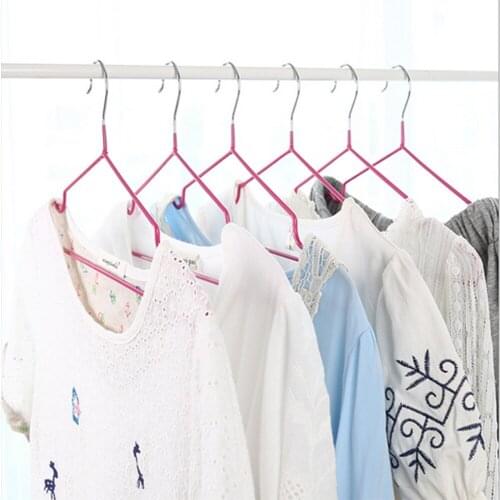 10PCS Clothes Hanger Stainless Steel Non-slip Antiskid Drying Rack Organizer Living Supplies Hanger