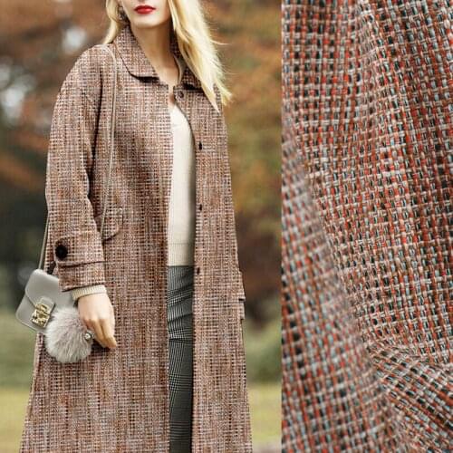 150CM Wide 840G/M Weight Brown Wool Viscose Fabric for Autumn Winter Jacket Overcoat Dress J133