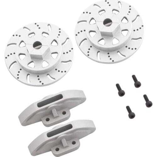 2 Set Metal Wheel Rim Brake Disc Brake Caliper Hex Adapter for AXIAL RBX10 Ryft 1/10 RC Crawler Upgrade Parts