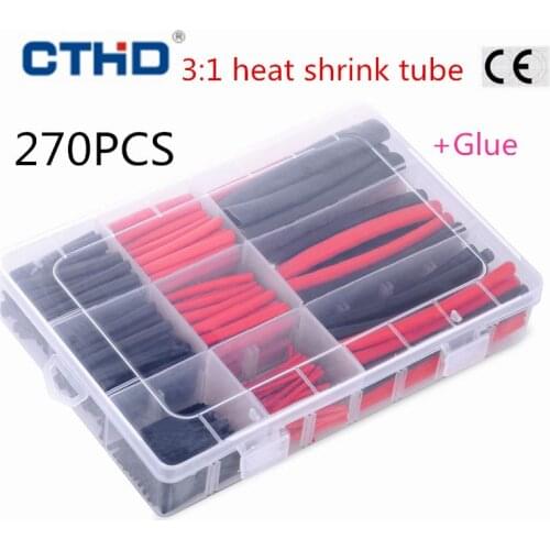 3:1 glue heat shrink tubing cable sleeve heat shrink tube heat shrinkable wire wrap electrical insulation sleeving kits
