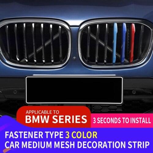 3PCS ABS For BMW X1 X3 X4 X5 X6 1 2 3 4 5 6 7 Series G30 G20 G05 F15 F16 G01 G02 F25 F30 F10 F20 E46 E90 E60 Grille Trim Strips