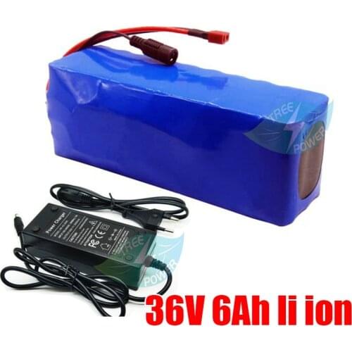 36V 6ah 500W 18650 Lithium Battery Bicycle Battery with PVC for Electric Bicycle Charger+42v charger