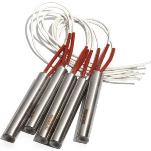 5PCS 17mm Diameter 62~75mm Length 304SUS Single Head Dual Heating Tube 110/220/380V 330/340/360/370/400W Cartridge Heat Element