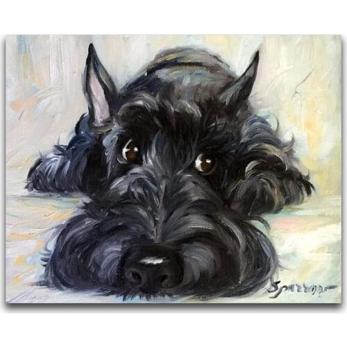 Full Square Diamond embroidery Cartoon puppy DIY 3D Diamond mosaic Colorful Bulldog Full Round Diamond painting Cross stitch dog