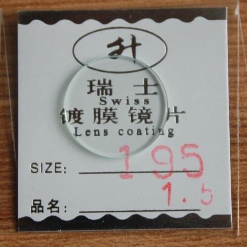 Freeshipping New flat glass watch crystal diameter 19.5 mm Thick 1.5mm