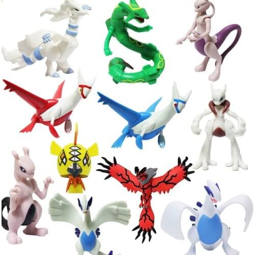 Pokemon Figure Collectibles Large Joint Movable Model Action Figure Mewtwo MEGA Rayquaza Groudon Lugia Yveltal Doll Toys