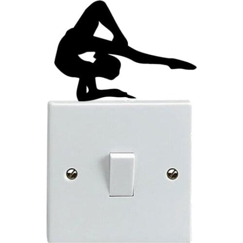 Gymnast Girl Vinyl Switch Sticker Wall Home Room Decals 5WS0659