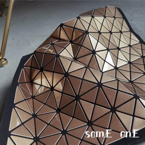 Miyake Creative Bags Fabric Gold Triangle Mirror Reflective DIY Patches Cosplay Decor Craft Modeling Designer Fabric