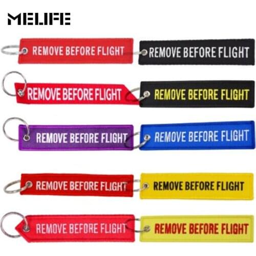 MELIFE Outdoor Climbing accessories Key Chain Safety Tag Embroidery Remove Before Flight Aviation Gifts Key Chain Sport Tag 3 PC