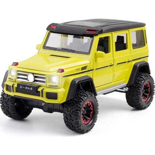 1:24 High Simulation Off-road G500 4x4 Acousto-optic Pull Back Alloy Car Model Toys for Children Gifts