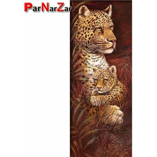 ParNarZar Leopard DIY 5D Diamond Painting Full Set Crystal Rhinestone Embroidery Painting Diamond Decoration For Home Decor