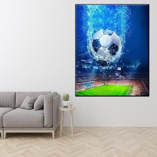 Football World Cup Paint By Numbers Handmade Home Decor Kits Drawing Canvas DIY Oil Coloring Painting Pictures By Numbers Gift