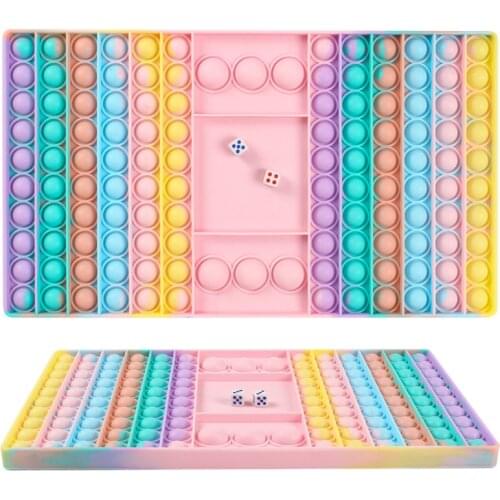 Chessboard Desktop Educational Decompression Finger Press Bubble Toys Jumbo Squishy Stress Relief Fidget Stim Autism Squeeze Toy
