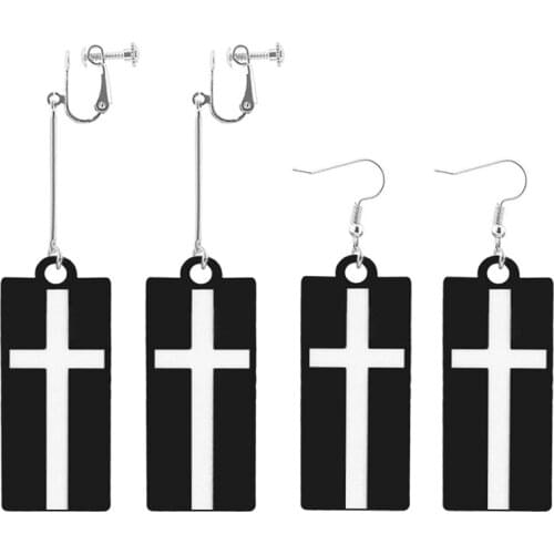 2021 New Tokyo Revengers Simple Cross Acrylic Earrings Izana Kurokawa Takashi Mitsuya Cosplay Earrings Prop Jewelry Accessories