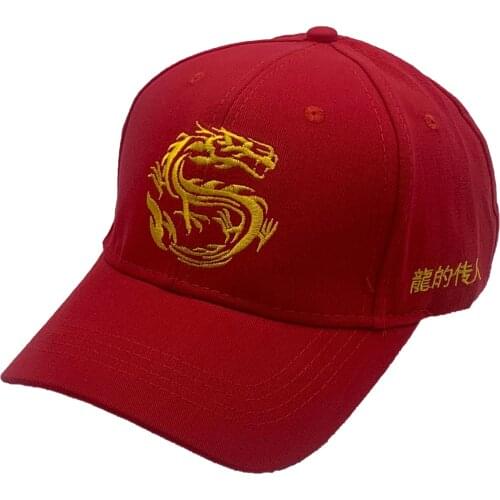 Childrens parent-child baseball cap Chinese dragon embroidery outdoor Visor cap Snapback Bone cotton hip-hop hat trucker hat