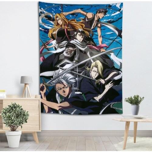 Bleach Rukia Kuchiki Tapestry Wall Hanging Home Decor Fashion Colorful Decor Printed Tapestry Bedroom Carpet Bed Sheets 2.25