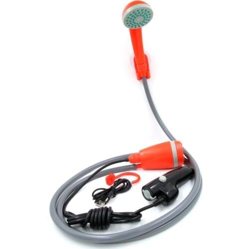 USB Charging Portable Camp Shower Pump Electric Rechargeable Outdoor Car Wash Camping Shower Handheld Showerhead Water Bag Pump