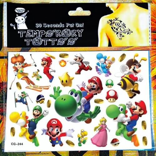 SHNAPIGN Di Renjie Children Cartoon Temporary Tattoos Sticker Fashion Summer Style Elsa Waterproof Girls Kids Boys Hot