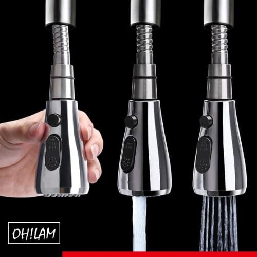 Pull Down Sink Faucet Kitchen Sprayer Bathroom Tap 2 Modes Shower Spray Head Replacement Chromed Stainless Steel Part Accessory