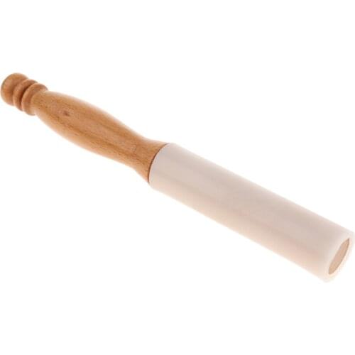 Tooyful Rubber Mallet Stick Beater Wood Handle Musical Pyramid Mallet Tool Crystal Singing Bowl Accessory 24.2cm/9.52inch