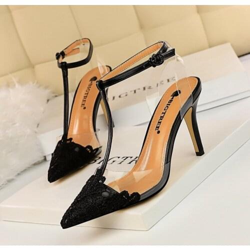 BIGTREE Shoes Lace Pointed Toe Thin Heels Sexy Women Pumps New Women Shoes Fashion Office Shoes Party Women Heels Ladies Shoes