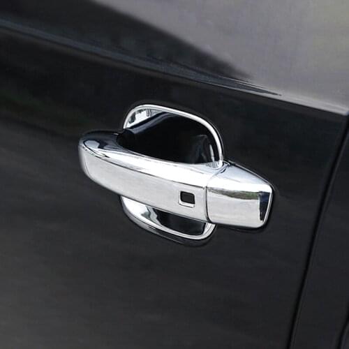 Loyalty for Audi Q7 2016 2017 2018 External Door Handle Bowl Trim Decoration ABS Silver Car Accessories