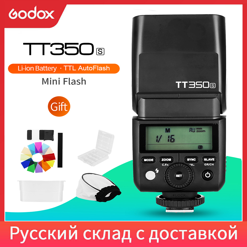 Godox Mini Speedlite TT350S Camera Flash TTL HSS GN36 for Sony Mirrorless DSLR Camera A7 A6000 A6500