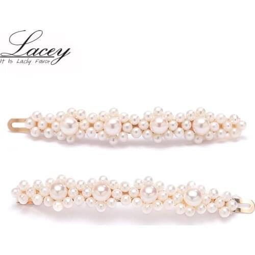 Natural Freshwater Pearl Barrettes Hairpin For Women,Handcrafted Real Pearl Hair Clip Girl Gift