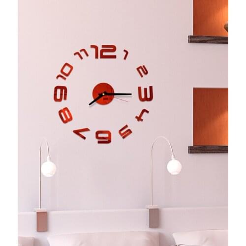 DIY 3D Mirror Wall Clock Sticker Home Decor Mirror Living Room Art Design Wall Clock Modern Design Wall Watch orologio da parete