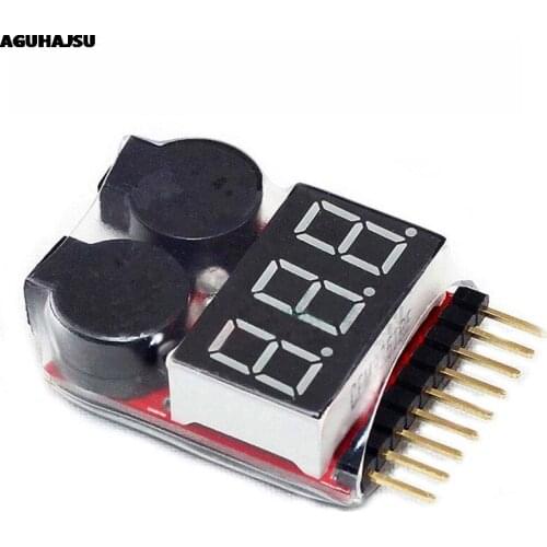 1pcs 1-8S LED Low Voltage Buzzer Alarm Lipo Voltage Indicator Checker Tester