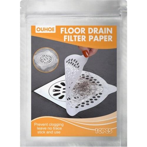 10/50 Pack Disposable Shower Drain Hair Catcher Mesh Sticker Disposable use most hygienic and convenient way of sewer candid