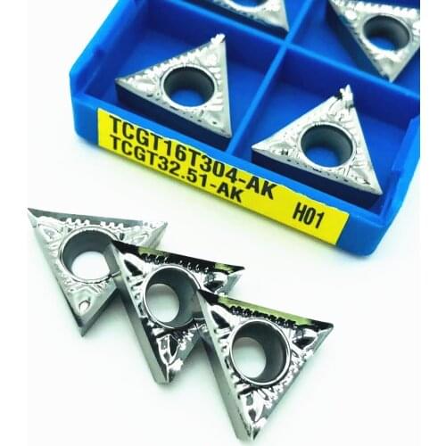 10PCS TCGT16T304 H01 milling tool hard turning turning insert internal turning tool lathe insert high quality CNC