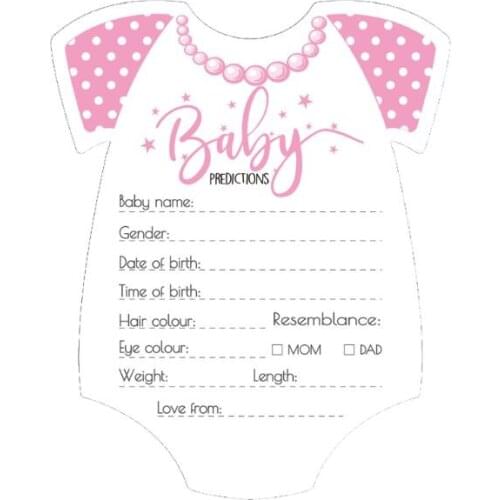 10 Pack Advice and Prediction Cards for Baby Shower Game Gender Neutral Boy or Girl New Parent Message Advice Book