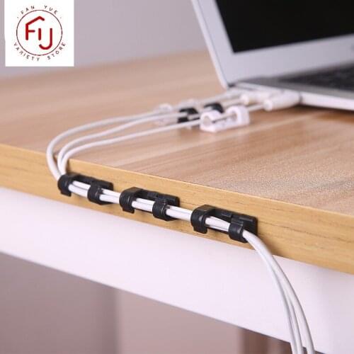 16/20Pcs Wire Clips Cable Organizer Desktop & Workstation Clips Cord Management Wire Holder USB Charging Data Line Cable Winder