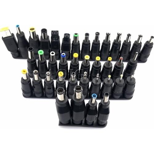 38 pcs/set Universal Plug 56pcs DC Power 5.5x2.1mm DC head Jack Charger to Plug Power Adapter for Notebook Laptop High Quality