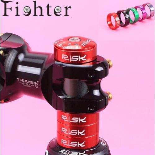 4pcs 5mm MTB Bike Fork Washer Stem Spacers Aluminum Alloy Bicycle Headset Washer Raise Handlebar Bicycle DIY Parts for 28.6mm